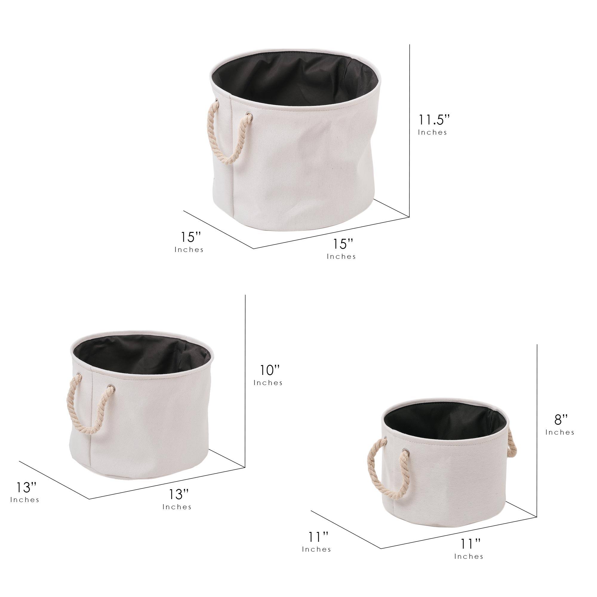 American Art Decor Grand Ole Opry Boot and Cowboy Hat Printed Fabric Basket Set of 3 - 15" x 11.5"